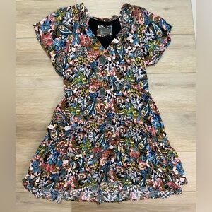 Anthropologie Womens Robin floral print ruffle dress Size small